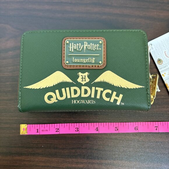 Loungefly Harry Potter Golden Snitch Zip Around Purse Vegan Leather NWT - Picture 5 of 6